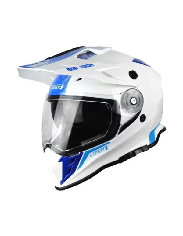 Casco Cross Just Helmet J34 Shape Neon Blue Gloss